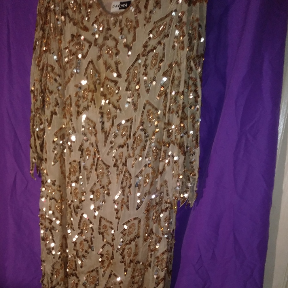 Gold Sequin Dress